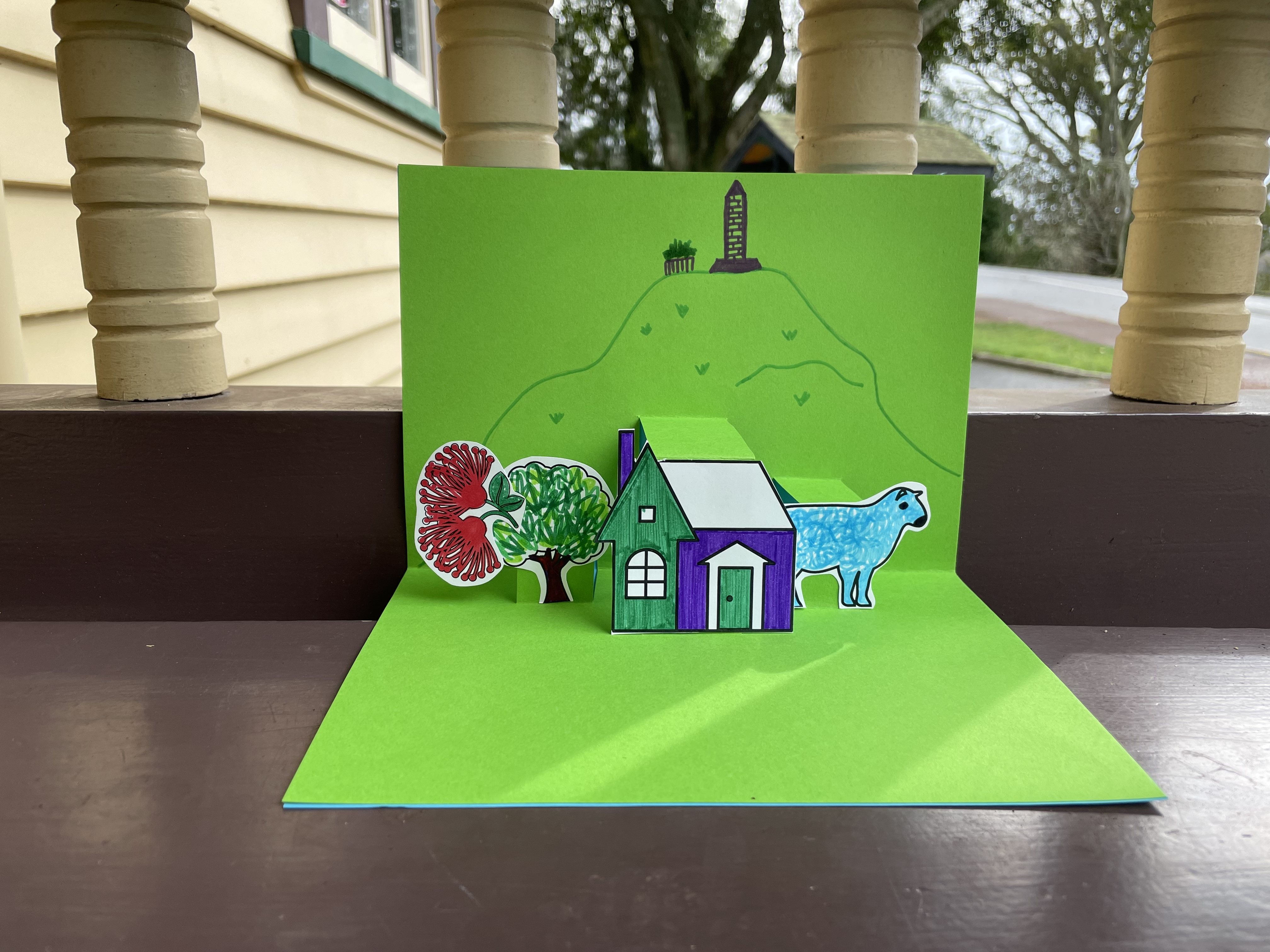 Pop up landscapes Craft Corner activity at Huia Lodge